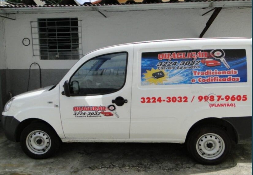 Van da Quaglicar equipada para atendimento externo de chaveiro